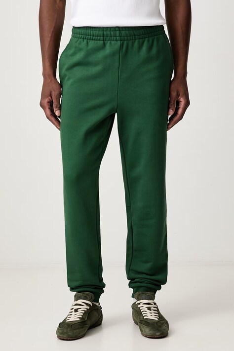 Lacoste Pantaloni de trening bărbați din bumbac verde regular waist XH9833