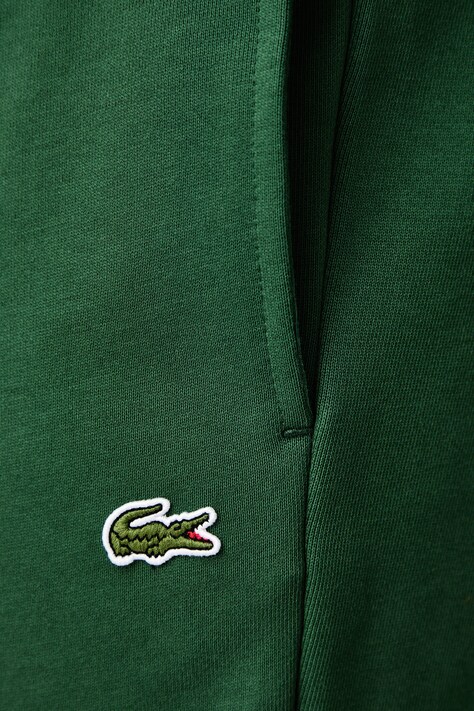 Lacoste Tepláky pánské bavlněné zelené regular waist XH9833