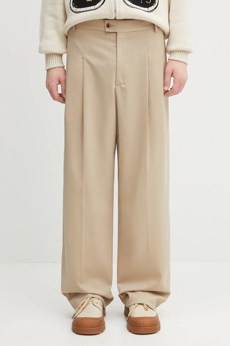Kenzo wool blend trousers beige color FF65PA3689RZ