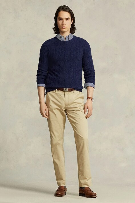 Παντελόνι Polo Ralph Lauren χρώμα: μπεζ, 710675544