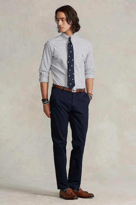 Hlače Polo Ralph Lauren mornarsko modra barva, 710675544