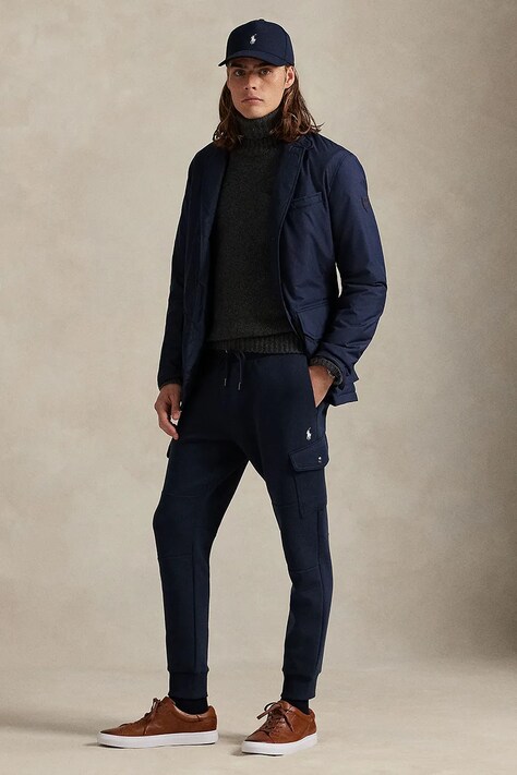 Polo Ralph Lauren spodnie dresowe męskie kolor granatowy gładkie 710980340