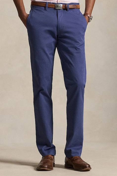 Polo Ralph Lauren spodnie chinos męskie z bawełną granatowe regular waist 710704176