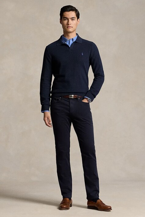 Hlače Polo Ralph Lauren mornarsko modra barva, 710951323