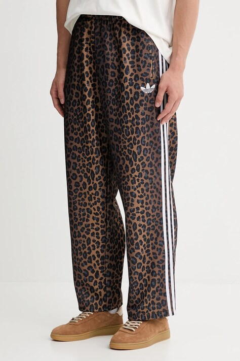 Παντελόνι φόρμας adidas Originals ανδρικό, χρώμα: καφέ, JV7580