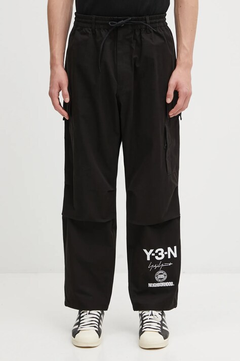 Y-3 pantaloni x Neighborhood Cargo uomo colore nero JW7003