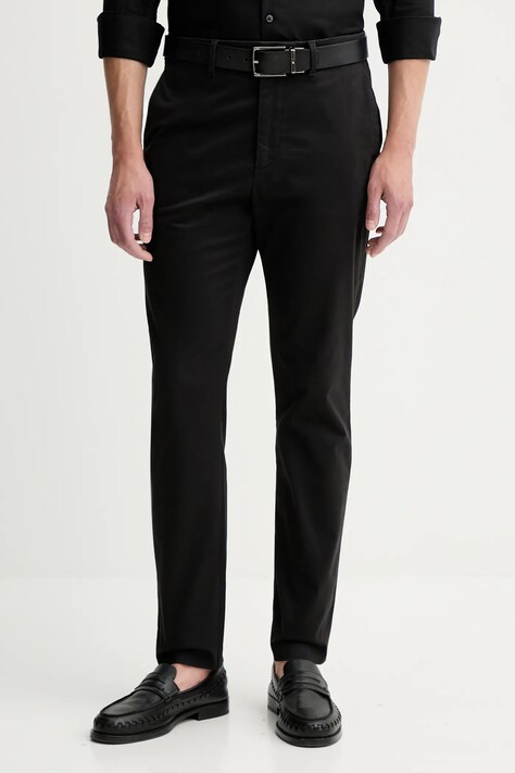 Брюки Calvin Klein цвет чёрный облегающие LV04LD614G