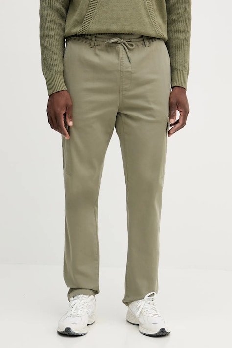 Kalhoty Pepe Jeans pánské, zelená barva, ve střihu cargo, PM211725