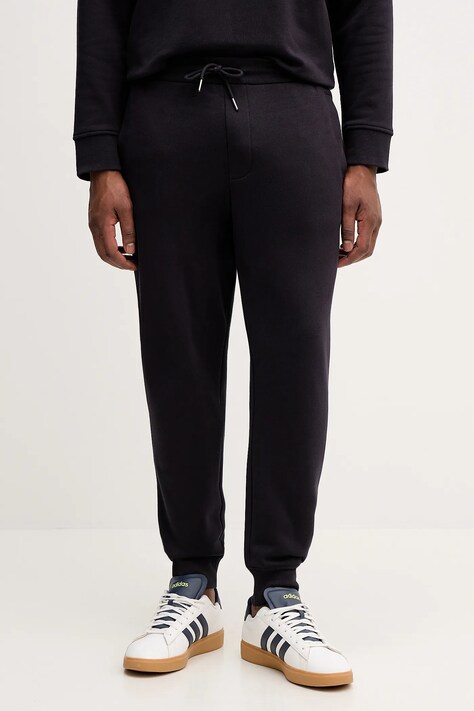 Armani Exchange spodnie dresowe bawełniane męskie kolor granatowy gładkie XM001041 AF10830