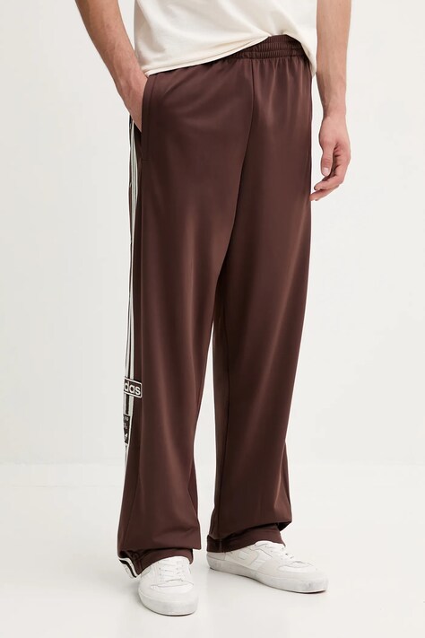 adidas Originals spodnie dresowe Adibreak męskie kolor brązowy wzorzyste KD6658