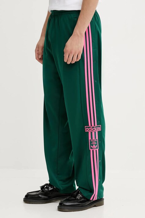 adidas Originals spodnie dresowe Adibreak męskie kolor zielony z aplikacją KD6662