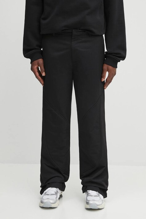 Heliot Emil pantaloni culoarea negru, drept, PREAW25_M_10_108_BLK01_CO