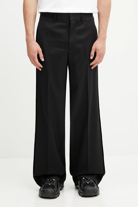 Брюки с шерстью MM6 Maison Margiela цвет чёрный прямые SH0KA0047.S47848.900