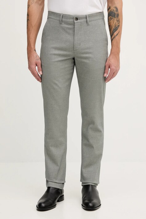 Tommy Hilfiger spodnie męskie kolor szary w fasonie chinos MW0MW40265