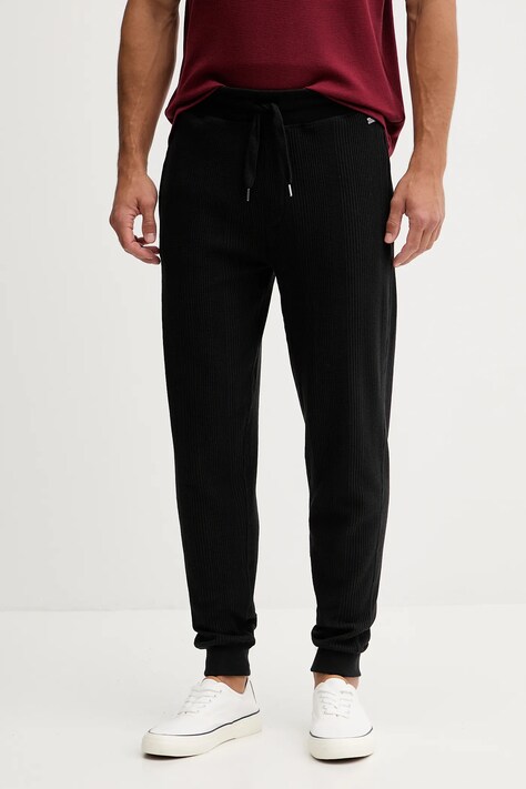 Homewear hlače BOSS boja: crna, bez uzorka, 50540577