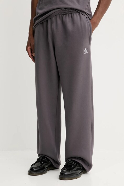adidas Originals spodnie dresowe Ess Open męskie kolor fioletowy gładkie JW3673