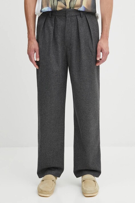 Fucking Awesome wool blend trousers gray color PN20127
