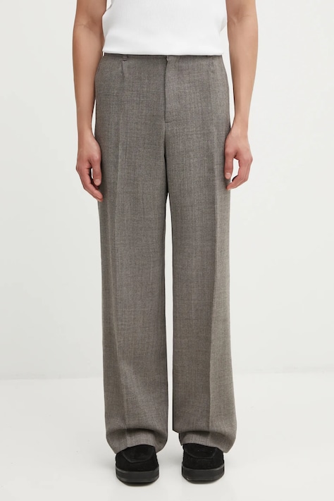 Вълнен панталон Our Legacy мъжки в кафяво със стандартна кройка M4254BBN