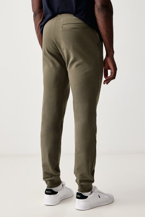 Aeronautica Militare Spodnie dresowe męskie z bawełną zielone regular waist PF1008UF00662