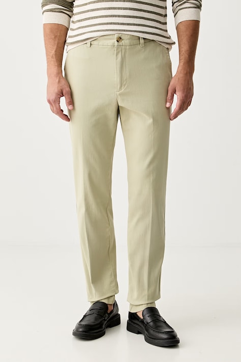 BOSS pantaloni chinos pentru bărbați din bumbac cu elastan H-Kaiton1 bej regular waist 50543312