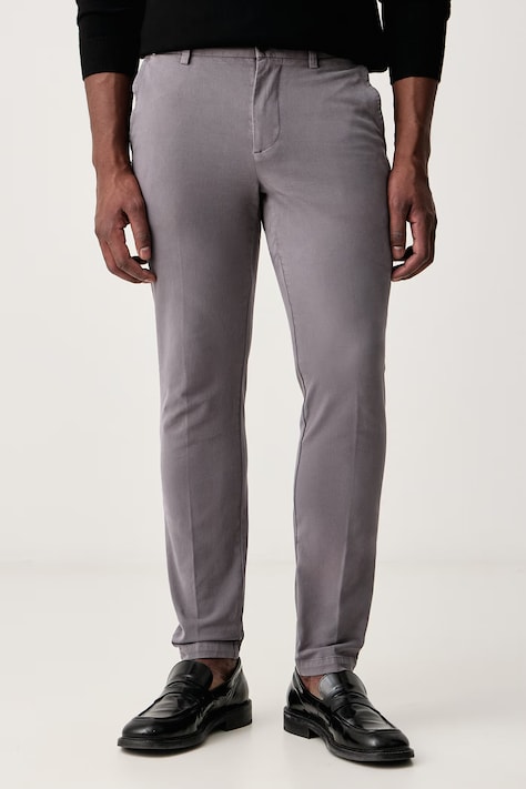 BOSS Παντελόνι chino ανδρικό βαμβακερό με ελαστάν H-Kaiton1 γκρί κανονική 50543312