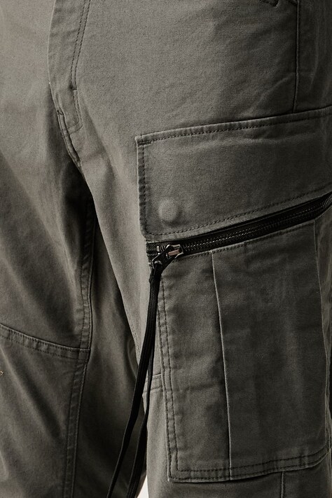 G-Star штани skinny чоловічі бавовняні з еластаном Zip Pkt 3D Skinny Cargo 2.0 — AW25-SPM0JS, сірий — фото 4