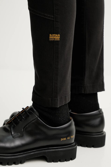 G-Star штани skinny чоловічі бавовняні з еластаном Zip Pkt 3D Skinny Cargo 2.0 — AW25-SPM0JS, чорний — фото 4