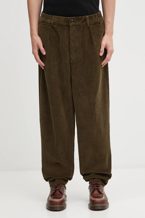 Barbour spodnie sztruksowe Elmbank OS Cord Trouser męskie kolor zielony proste MTR0789OL51