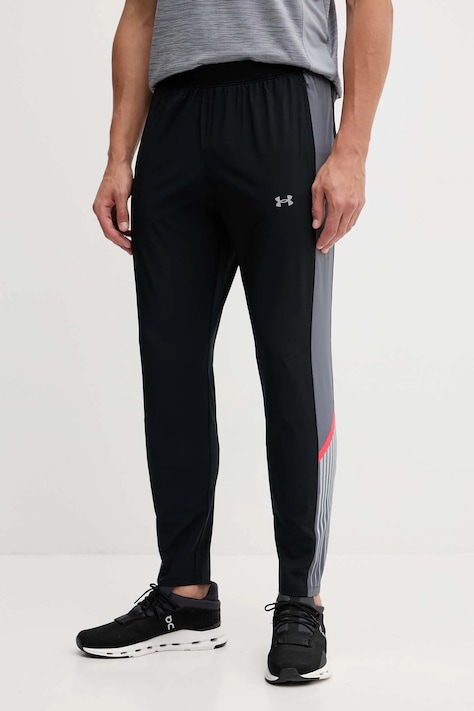 Under Armour spodnie treningowe Velociti Storm męskie kolor czarny z nadrukiem 6005899