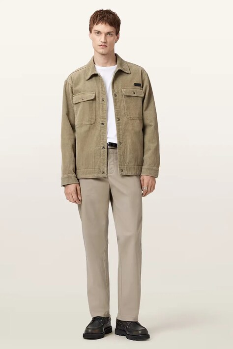 AllSaints pantaloni in cotone BECKLEY uomo colore beige M022TD