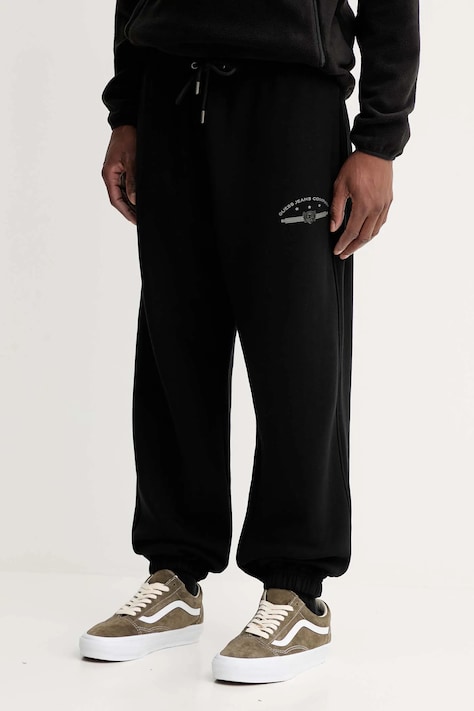 Guess Jeans pantaloni de trening culoarea negru, cu imprimeu, M5BB61 K9V31