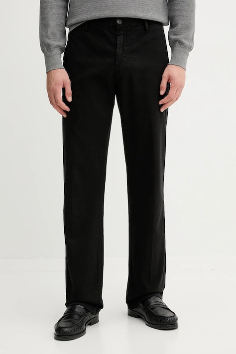 Trussardi pantaloni culoarea negru, drept, P709M000019N