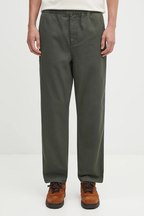 Carhartt WIP pantaloni in cotone Flint Pant uomo colore verde I029919.2ZXGD