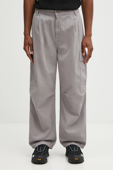 Carhartt WIP spodnie bawełniane Cole Cargo Pant męskie kolor szary w fasonie cargo I031218.2LRGD