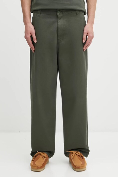 Carhartt WIP spodnie bawełniane Brady Pant męskie kolor zielony w fasonie cargo I035655.2ZX06