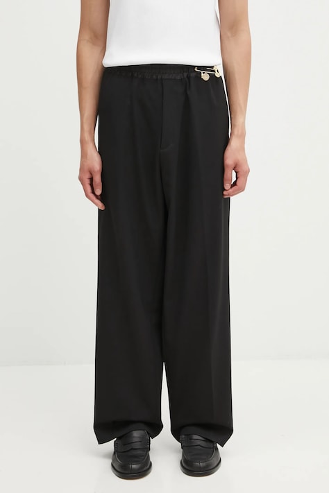 Kalhoty s příměsí vlny Aries Tailored Slacker Pant černá barva, AR3020004