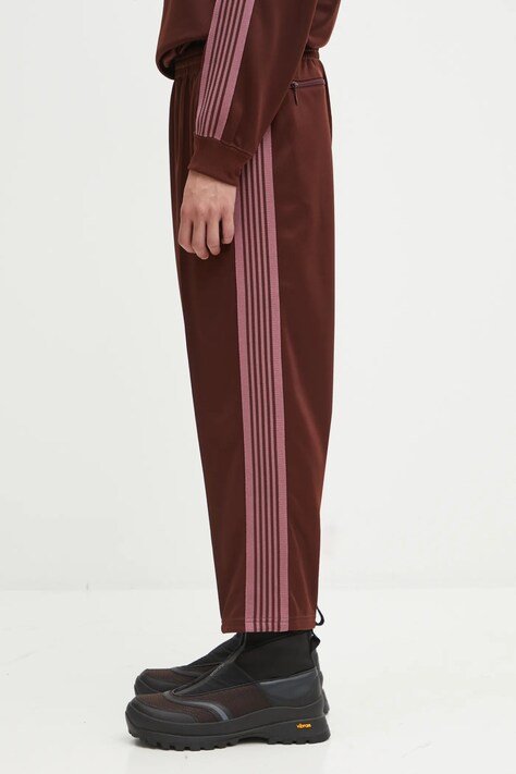 Needles spodnie dresowe Jodhpur Track Pant męskie kolor brązowy gładkie RW321
