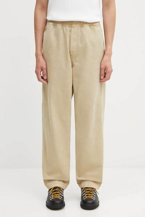 AAPE spodnie bawełniane Now męskie kolor beżowy proste AAPPTMC629XXP