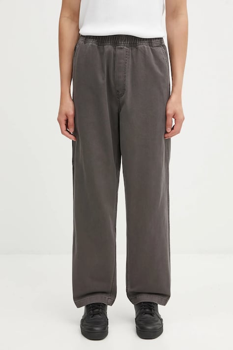 AAPE spodnie bawełniane Now męskie kolor szary proste AAPPTMC629XXP