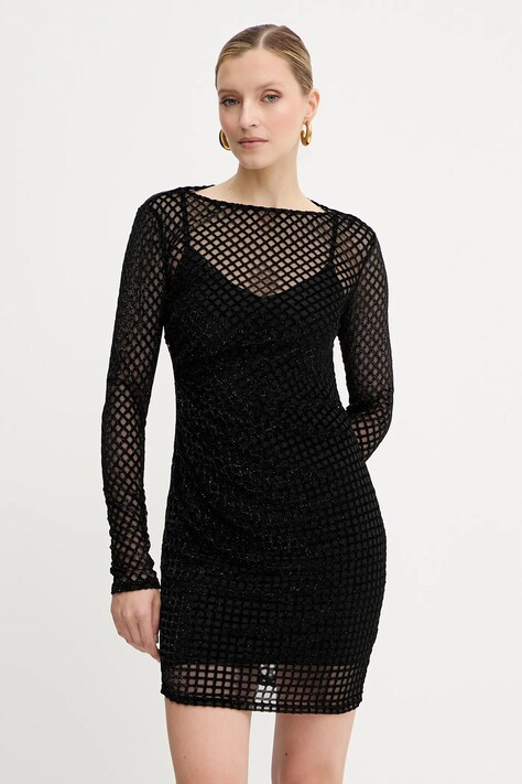 Patrizia Pepe sukienka kolor czarny mini dopasowana 8A1579 A638