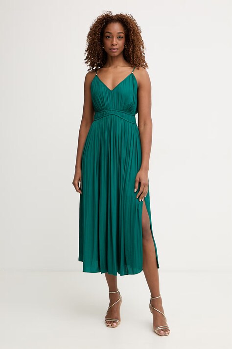 Morgan sukienka zielona gładka ROIYA