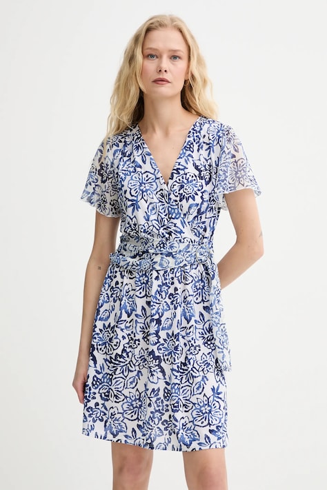 Haljina Morgan boja: bijela, mini, ravna, RNINA