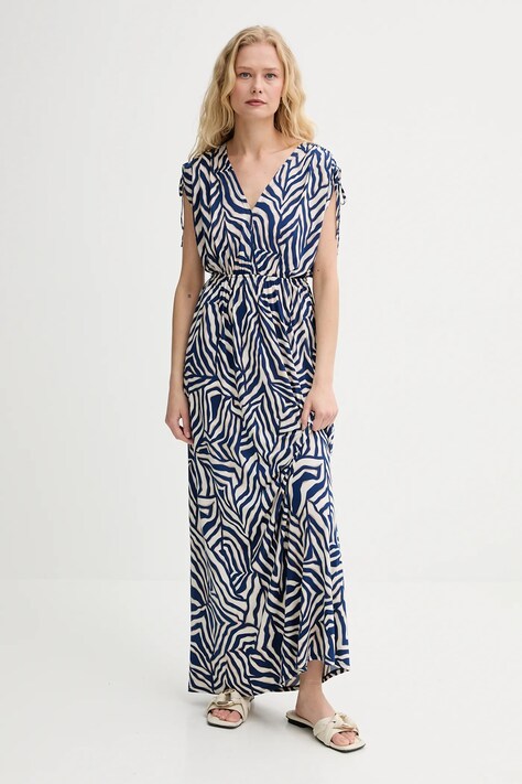 Morgan rochie culoarea bleumarin, maxi, evazați, ROBI