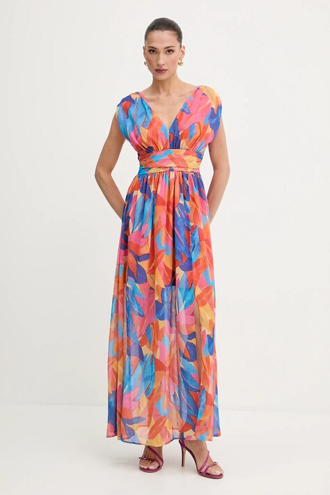 Morgan rochie culoarea portocaliu, maxi, evazați, RUPIL.F