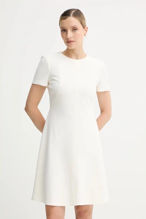 Calvin Klein sukienka kolor beżowy mini rozkloszowana LV044C064G