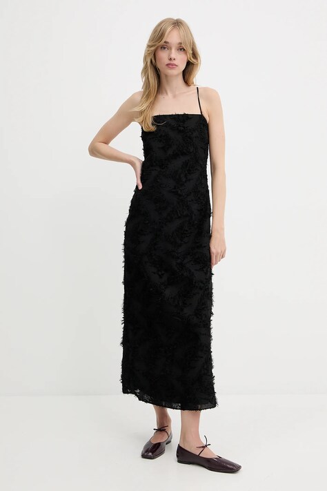 Samsoe Samsoe rochie SALAZIO culoarea negru, maxi, drept, F25200087