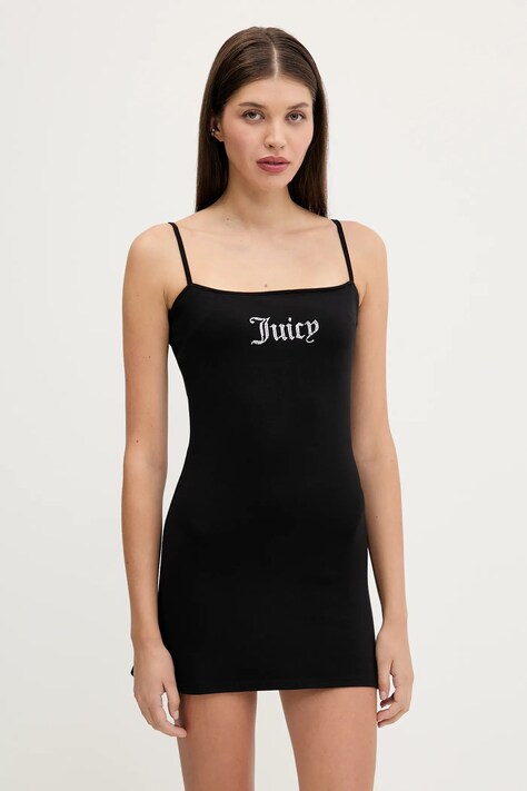 Juicy Couture rochie HAYLEY MINI DRESS culoarea negru, mini, mulată, JCWED225304