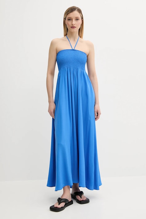 Gestuz sukienka kolor fioletowy midi rozkloszowana 10910260