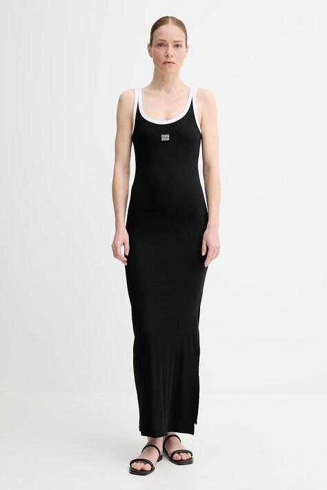 Šaty Gestuz černá barva, maxi, přiléhavé, 10910276