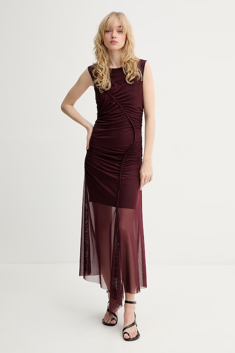 Gestuz sukienka drapowana czerwona 10910318